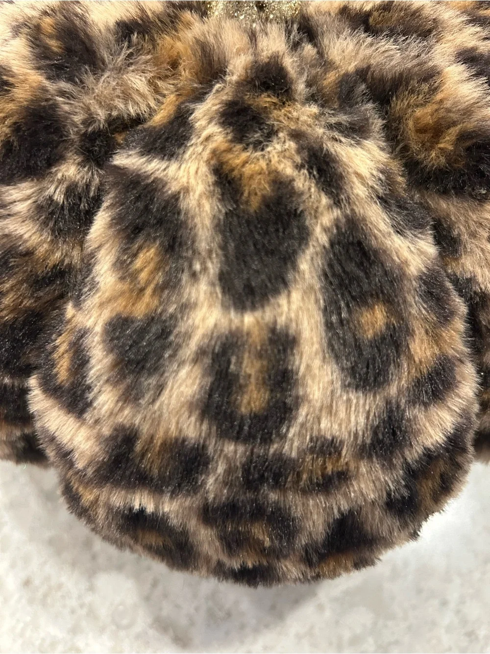 “New” Rachel Zoe Leopard-Print Plush Pumpkin with Gold Stem